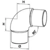 Putkien liitoskappale 90°,42,4x2mm putkelle AISI304