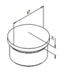 Päätykpl. 42,4mm/2mm putkelle AISI 304