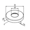 Suojakansi laipalle 10.05200R42 putkelle Ø42.4mm, D: 110 mm,  AISI304