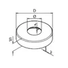 Suojakansi laipalle 10.05400R42 putkelle Ø42.4mm, D: 110 mm,  AISI316