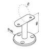Johdinputken kannatin 42.4mm putkelle, AISI 304