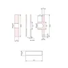 Pistekiinnityshela D 60 mm, kierretappi M12 x 45 mm, RST AISI 304