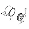 Päätykiinnityskappale putkelle  42,4 mm 1-le ruuville, 13050404212, AISI 316