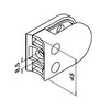 Kiinityskappale, putkelle 42,4mm 63x45 mm, 8-12mm lasille, AISI 304