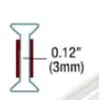 Tiivisterlista 180º, 10mm kaksipuoliteipillä, väli 3mm, L=3000mm