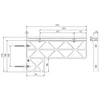 Stabilisoiva suihkuhylly, kiiltävä kromi 300x156 mm