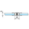 Magneetti tiiviste 180° liitos kirkas, 6/8mm lasille