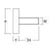 Kiinnityshela RST halk. 12mm M6 kieretangolla