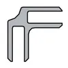 Kiinnityskappale 2-Suunta  90°  6-8mm lasille 6-8mm lasille, Silver alumiini