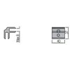 Kiinnityskappale 2-Suunta  90°  6-8mm lasille 6-8mm lasille, Silver alumiini