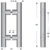 Vedinpari silver L=300mm Lasille 10-12 mm, silver