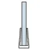 Pieni jalka  6-8mm lasille Transparent