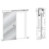 UNIKGLASS6 0 liukuovi sarja, 8mm lasille sarja 3m kiskolla