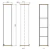 Tyfon kokolasivitriini 400x400x1800mm, 3 hyllyä