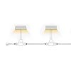 Klem  2 LED-set, 20W, säädetava CCT: 4000K/5700K, Silver