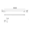 LED valaisin minikiskolle, 3000K, L=600mm 700lm, 6W/84PCS , Input:DC-24V, valkoinen