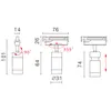 LED valaisin Osram 7,7W, 4000K, musta Mini LED-kiskolle, himmennettävä 5-100 %