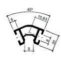Profiili R 15mm, 135 ast.