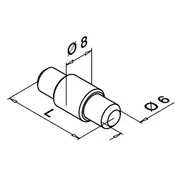 Välikannatustappi helalle MOD42 Model 22 helalle
