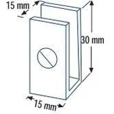 Lasinkannatin mattakromaus 6-8mm lasille