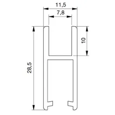 Laufschuh naturfarbig für 5-6m pikkus 5000mm