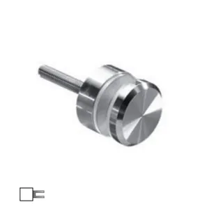 Pistekiinnityhela D30mm mattakromi 6-12mm lasille