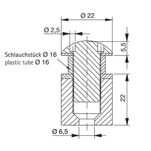 Kiinnityskappale D 22 mm 6-12 mm lasille