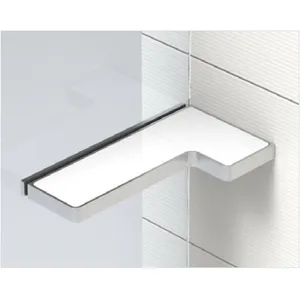 Stabilisoiva suihkuhylly, kiiltävä kromi 300x156 mm