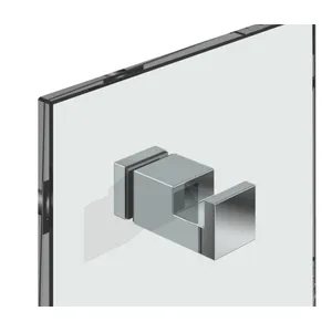 Pyyhepidike 22x22x56mm, 8-12mm lasi, kiiltävä kromi