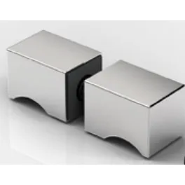 Ovennuppi, kaksipuolinen, 22x22mm lasille 613,52 mm, kiiltävä kromi