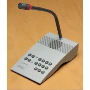 Virkailijan pöytäyksikkö Desktop Main Control hopeavärinen sis. joutsenkaulamikrofoonin