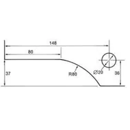 Kulmahela ylös RST-harjattu 10-12 mm lasille