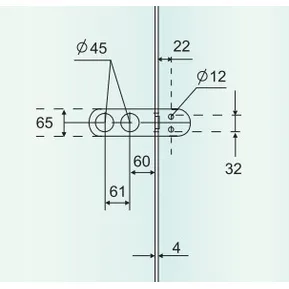 Vastakappale LL-20 lukolle Alumiinin värinen