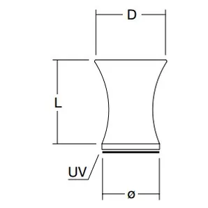 Vedin &amp;quot;Cello&amp;quot; UV-liimattava ¨24 D18mm L28 mm