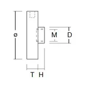 Peitehattu kierteellä T:4,5 mm, RST