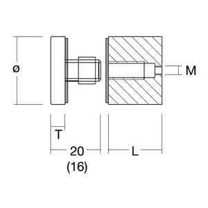 Kiinnityshela RST halk. 15mm taustaholkki 60mm korkea