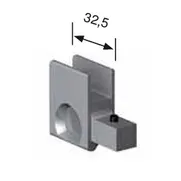 Lukkoadapteri &amp;quot;Robust&amp;quot; anod lasille 10-12,76mm, anod. alum.