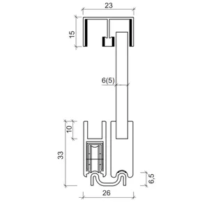 TRUST-Liukuluukku 2100, 3+3mm lasi Mitta: 1790 x 1190mm