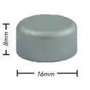 Peitehattu, alumiinia, halkaisija 16 mm alumiinium, ava klaasi 8-10 mm