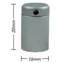 Opastehela, alumiinia, halkaisija 16 mm, pituus 20 mm