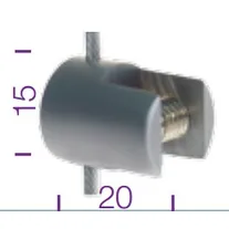 Paneelikiinnike 1,5 mm vaijerille,yksipuolin max. 4mm ainevahvuudelle, mattakromi