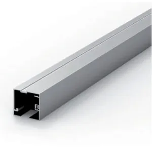 UNIKGLASS+ 50 Liukuprofiili 2 m kisko, anod. alum.