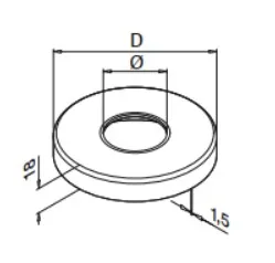 Suojakansi laipalle 10.05400R42 putkelle Ø42.4mm, D: 110 mm,  AISI316