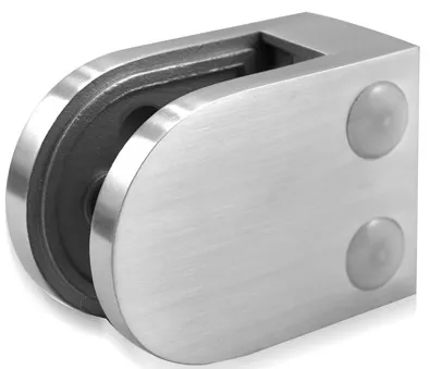 Kiinnityskappale, suoralle pinnalle 63x45 mm, 8-12mm lasille, AISI 304