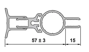 Siuhkusaranasetti Aqua 6 L 2,2 m, silver