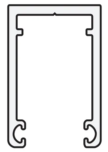 Alu-Room²  F40 yläprofiili , 23 x 40mm P= 5000 mm,  luonnonväri alumiini