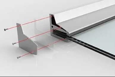 Katosprofiilisetti 1400mm, 7 kiinnitysreikää Lasin mitta. P 1398mm mks syvyys 1100mm