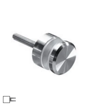 Pistekiinnityhela D30mm mattakromi 6-12mm lasille