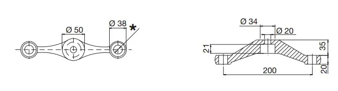Spider 2-vartinen 180 RST AISI316