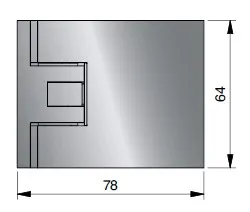 Suihku sarana Flamea+, lasi-seinä 90° 8-10mm lasille, kiiltävä kromi 45kg